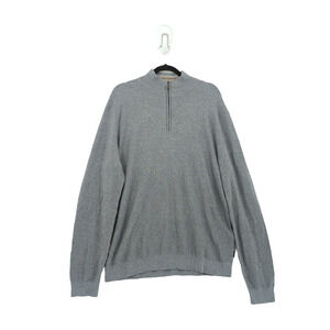 Ted Baker London Men 6 US XXL Waylayd Pullover Sweater Marl Gray Knit Henley NEW